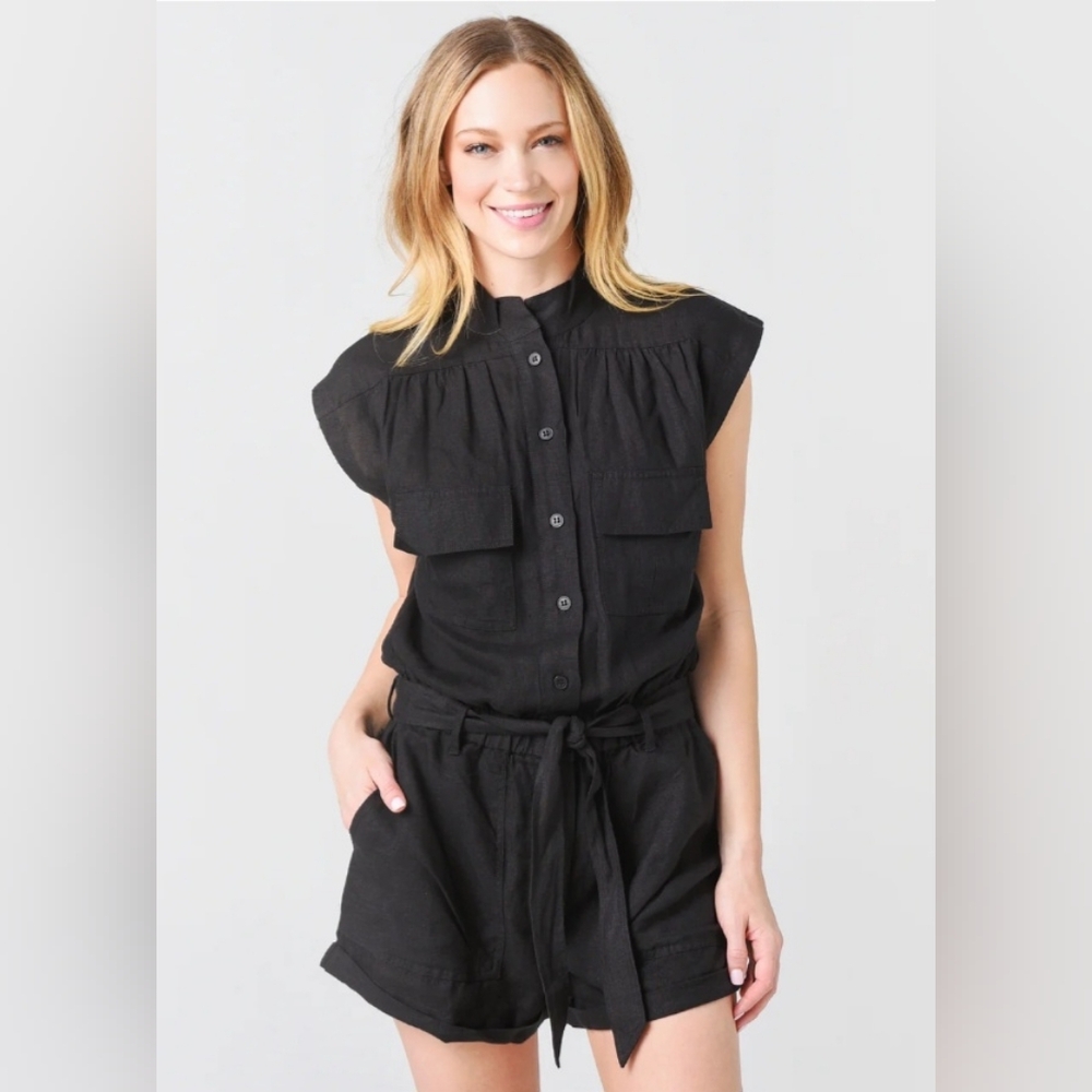 FRAME Women's Linen Romper S $375